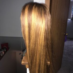 Piano highlight frontal wig